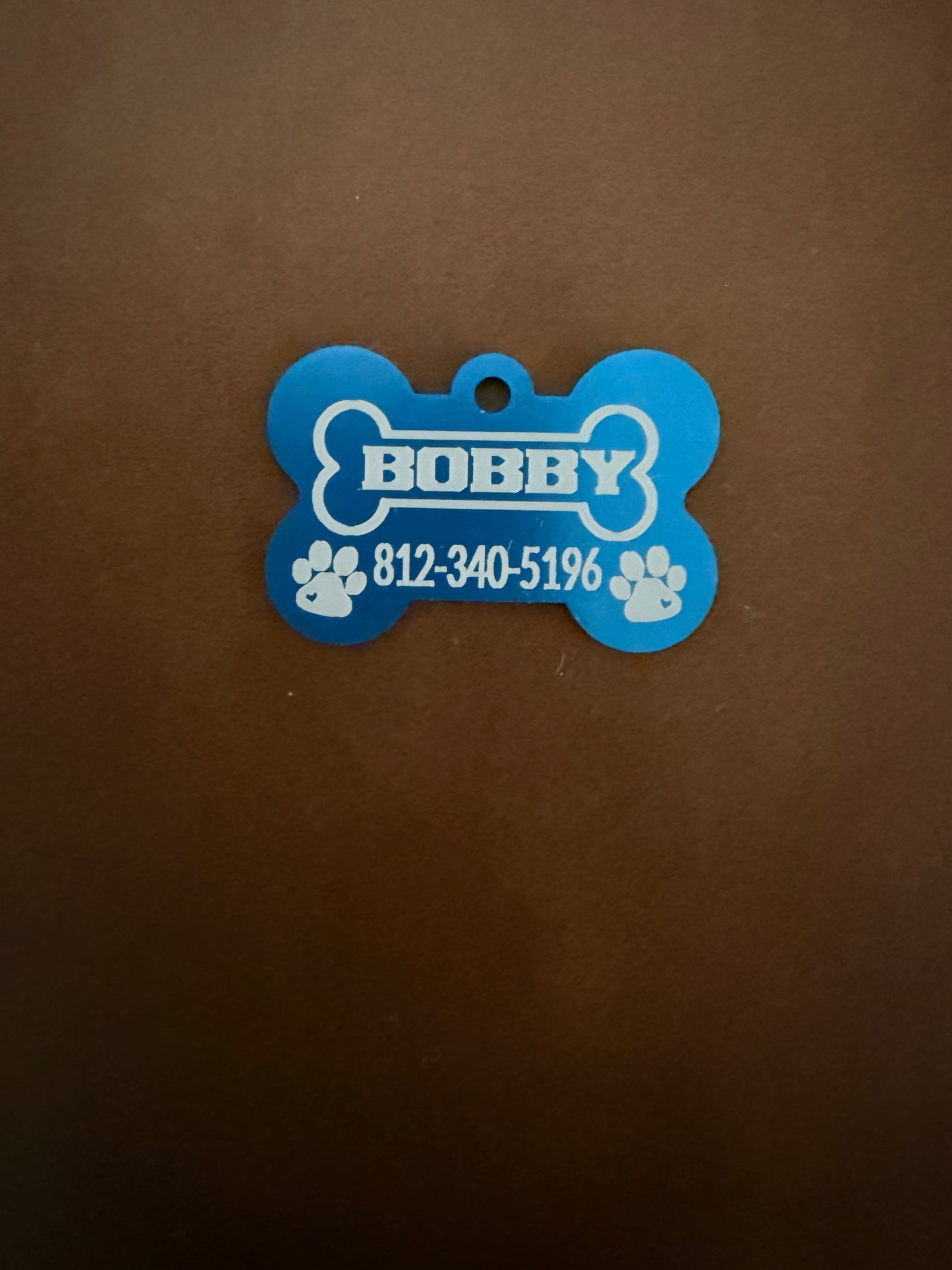 Anodized pet ID tag personalized