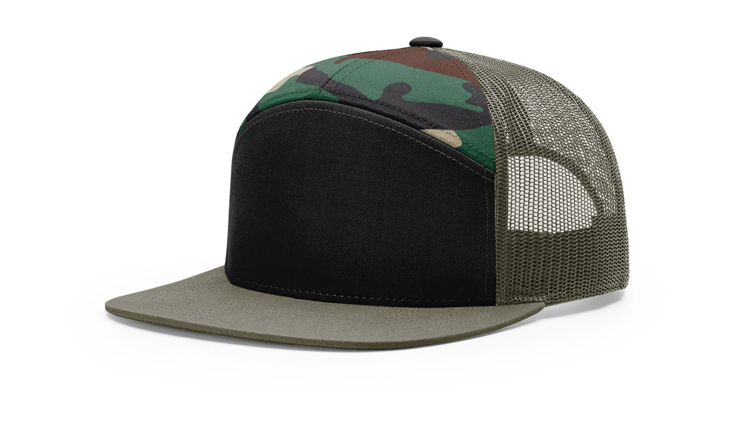Richardson 168 7 panel trucker Customised